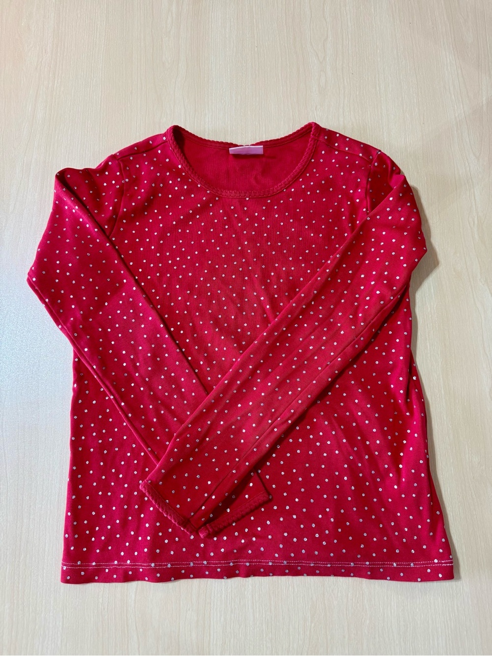 Hanna Andersson Red Polka Dot Long Sleeve Top